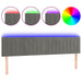 Tăblie de pat cu LED, gri deschis, 160x5x78/88 cm, catifea - WALTI WALTI