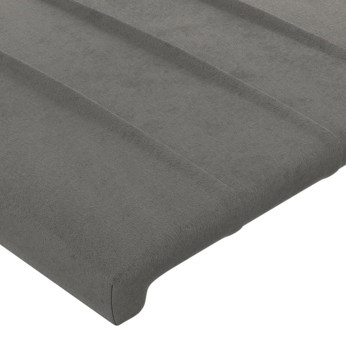 Tăblie de pat cu LED, gri deschis, 160x5x78/88 cm, catifea - WALTI WALTI