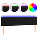 Tăblie de pat cu LED, negru, 160x5x78/88 cm, catifea - WALTI WALTI