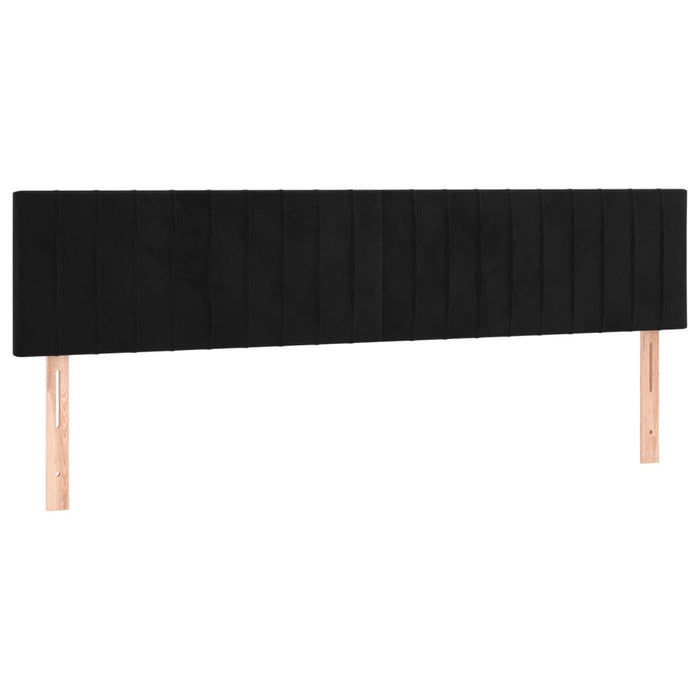 Tăblie de pat cu LED, negru, 180x5x78/88 cm, catifea - WALTI WALTI