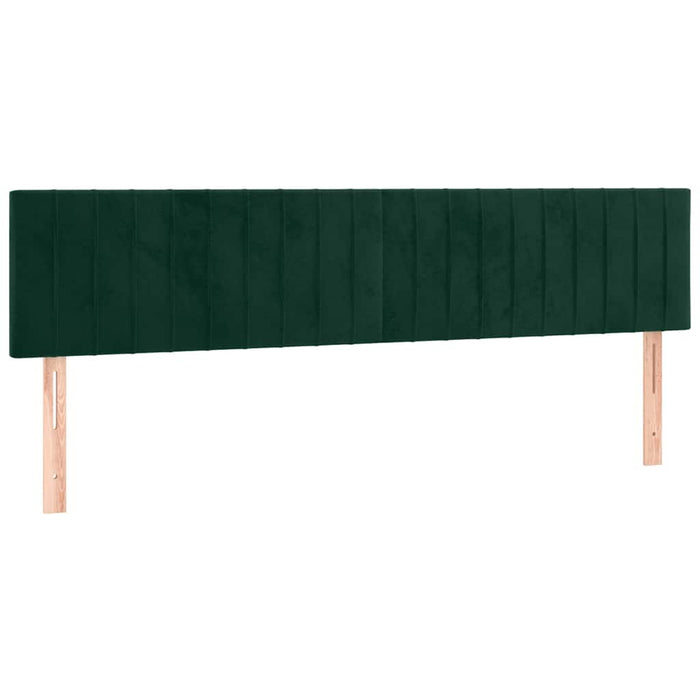 Tăblie de pat cu LED, verde închis, 180x5x78/88 cm, catifea - WALTI WALTI
