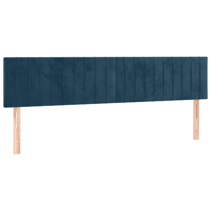 Tăblie de pat cu LED, albastru închis, 180x5x78/88 cm, catifea - WALTI WALTI
