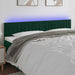 Tăblie de pat cu LED, verde închis, 200x5x78/88 cm, catifea - WALTI WALTI