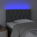Tăblie de pat cu LED, gri deschis, 80x7x78/88 cm, textil - WALTI WALTI