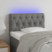Tăblie de pat cu LED, gri deschis, 80x7x78/88 cm, textil - WALTI WALTI