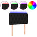 Tăblie de pat cu LED, negru, 80x7x78/88 cm, textil - WALTI WALTI