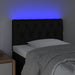 Tăblie de pat cu LED, negru, 80x7x78/88 cm, textil - WALTI WALTI