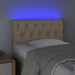 Tăblie de pat cu LED, crem, 80x7x78/88 cm, textil - WALTI WALTI