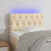 Tăblie de pat cu LED, crem, 80x7x78/88 cm, textil - WALTI WALTI