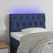 Tăblie de pat cu LED, albastru, 80x7x78/88 cm, textil - WALTI WALTI