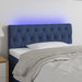 Tăblie de pat cu LED, albastru, 90x7x78/88 cm, textil - WALTI WALTI