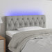 Tăblie de pat cu LED, gri deschis, 100x7x78/88 cm, textil - WALTI WALTI