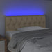 Tăblie de pat cu LED, crem, 100x7x78/88 cm, textil - WALTI WALTI