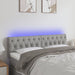Tăblie de pat cu LED, gri deschis, 144x7x78/88 cm, textil - WALTI WALTI