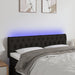 Tăblie de pat cu LED, negru, 144x7x78/88 cm, textil - WALTI WALTI