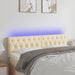 Tăblie de pat cu LED, crem, 144x7x78/88 cm, textil - WALTI WALTI