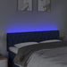 Tăblie de pat cu LED, albastru, 144x7x78/88 cm, textil - WALTI WALTI