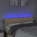 Tăblie de pat cu LED, crem, 160x7x78/88 cm, textil - WALTI WALTI