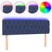 Tăblie de pat cu LED, albastru, 160x7x78/88 cm, textil - WALTI WALTI