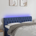 Tăblie de pat cu LED, albastru, 160x7x78/88 cm, textil - WALTI WALTI