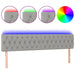Tăblie de pat cu LED, gri deschis, 180x7x78/88 cm, textil - WALTI WALTI