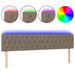 Tăblie de pat cu LED, gri taupe, 180x7x78/88 cm, textil - WALTI WALTI