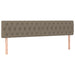 Tăblie de pat cu LED, gri taupe, 180x7x78/88 cm, textil - WALTI WALTI