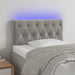 Tăblie de pat cu LED, gri deschis, 80x7x78/88 cm, catifea - WALTI WALTI