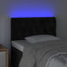 Tăblie de pat cu LED, negru, 80x7x78/88 cm, catifea - WALTI WALTI