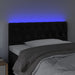 Tăblie de pat cu LED, negru, 100x7x78/88 cm, catifea - WALTI WALTI