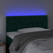 Tăblie de pat cu LED, verde închis, 100x7x78/88 cm, catifea - WALTI WALTI