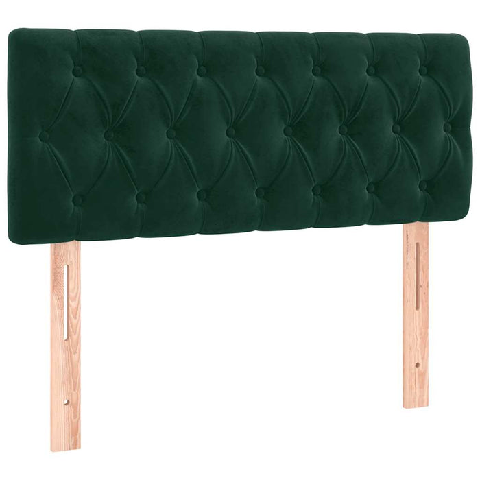 Tăblie de pat cu LED, verde închis, 100x7x78/88 cm, catifea - WALTI WALTI