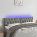 Tăblie de pat cu LED, gri deschis, 144x7x78/88 cm, catifea - WALTI WALTI