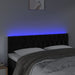 Tăblie de pat cu LED, negru, 144x7x78/88 cm, catifea - WALTI WALTI