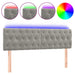 Tăblie de pat cu LED, gri deschis, 160x7x78/88 cm, catifea - WALTI WALTI