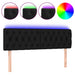 Tăblie de pat cu LED, negru, 160x7x78/88 cm, catifea - WALTI WALTI