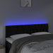 Tăblie de pat cu LED, negru, 160x7x78/88 cm, catifea - WALTI WALTI