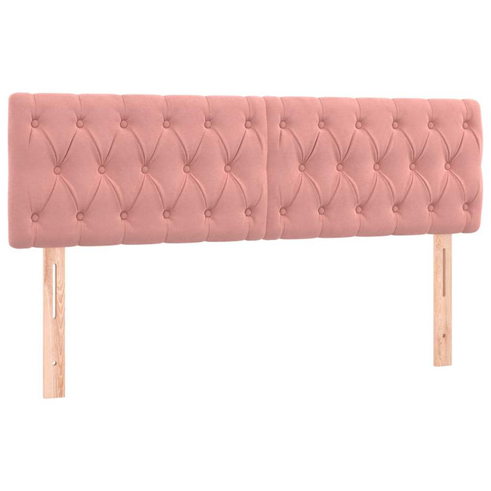 Tăblie de pat cu LED, roz, 160x7x78/88 cm, catifea - WALTI WALTI