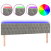 Tăblie de pat cu LED, gri deschis, 180x7x78/88 cm, catifea - WALTI WALTI