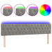 Tăblie de pat cu LED, gri deschis, 200x7x78/88 cm, catifea - WALTI WALTI