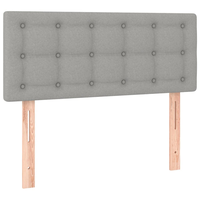 Tăblie de pat cu LED, gri deschis, 90x5x78/88 cm, textil - WALTI WALTI