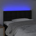 Tăblie de pat cu LED, negru, 90x5x78/88 cm, textil - WALTI WALTI