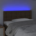 Tăblie de pat cu LED, maro închis, 90x5x78/88 cm, textil - WALTI WALTI
