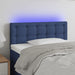 Tăblie de pat cu LED, albastru, 90x5x78/88 cm, textil - WALTI WALTI