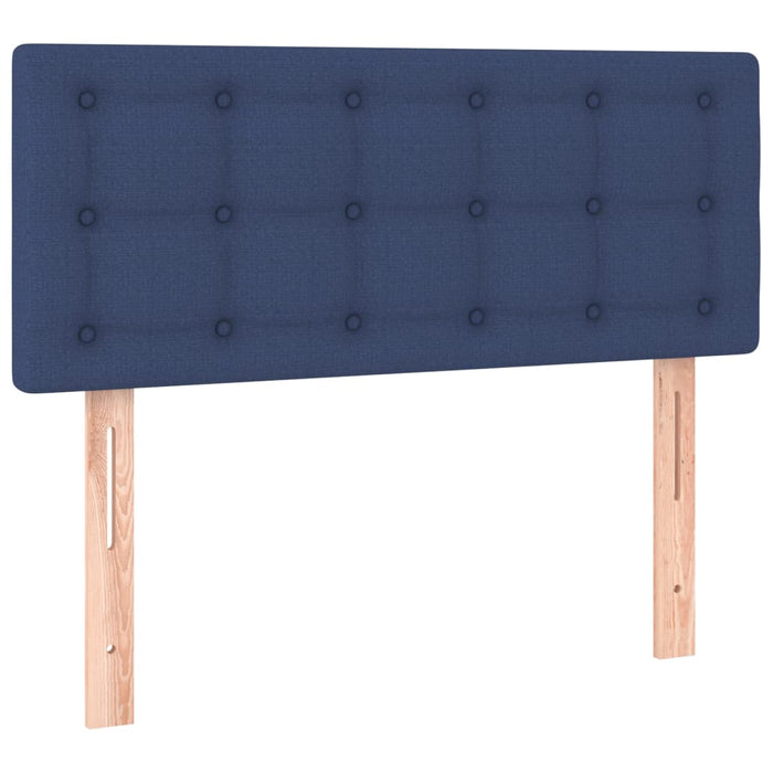 Tăblie de pat cu LED, albastru, 100x5x78/88 cm, textil - WALTI WALTI