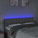 Tăblie de pat cu LED, gri deschis, 144x5x78/88 cm, textil - WALTI WALTI