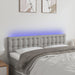 Tăblie de pat cu LED, gri deschis, 144x5x78/88 cm, textil - WALTI WALTI