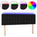 Tăblie de pat cu LED, negru, 144x5x78/88 cm, textil - WALTI WALTI