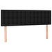 Tăblie de pat cu LED, negru, 144x5x78/88 cm, textil - WALTI WALTI