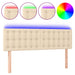 Tăblie de pat cu LED, crem, 144x5x78/88 cm, textil - WALTI WALTI